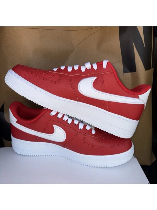 NEW Nike Air Force 1 Low By You HF0659-900 Leather Red White Men Size 9.5 main image 7